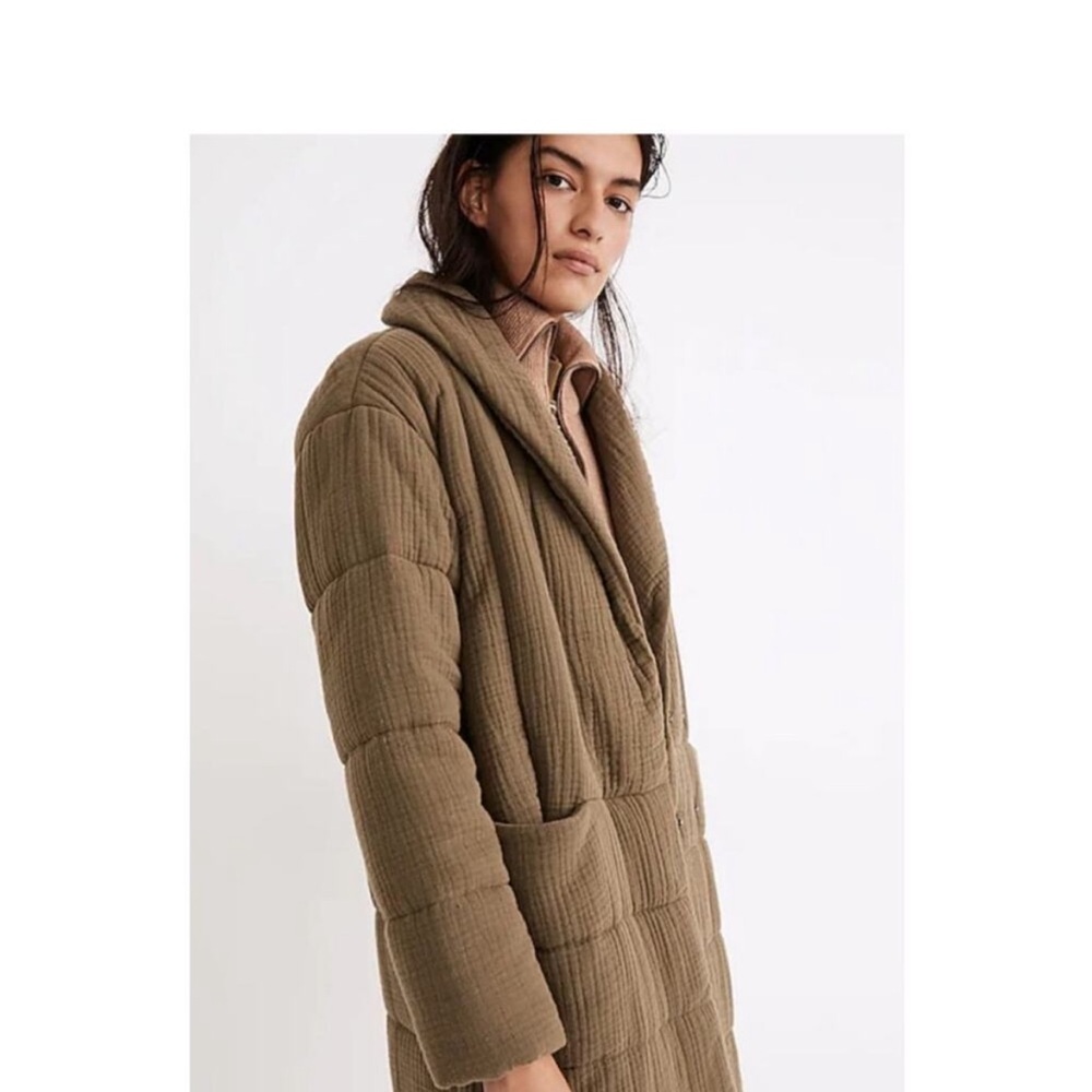 Madewell light spun fuming quilted jacket in distant surplus - Picture 3 of 4